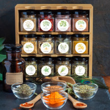 Watercolor Herb and Spice Jar Labels