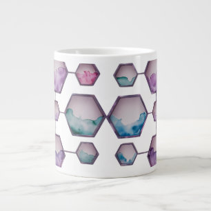 Watercolor Hexagon Art – Speciality Jumbo Mug