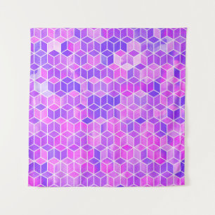 Watercolor hexagon illustration pattern tapestry