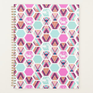 Watercolor Hexagon Pattern Planner