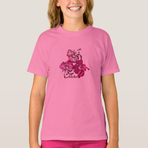 Watercolor Hibiscus Girls Tee