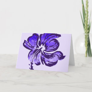 Watercolor Hibiscus Greeting Card