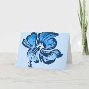 Watercolor Hibiscus Greeting Card