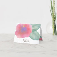 Watercolor Hibiscus Maui Wedding