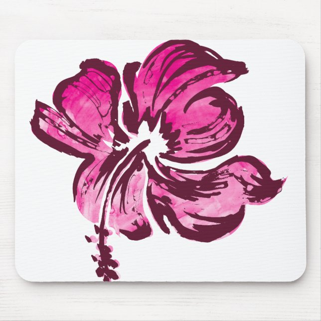 Watercolor Hibiscus Mousepads (Front)