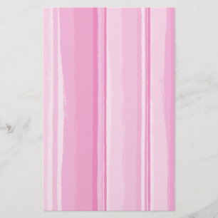 Watercolor Hibiscus Striped Coordinating Stationery