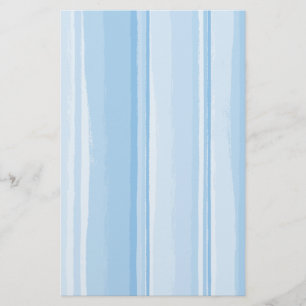 Watercolor Hibiscus Striped Coordinating Stationery