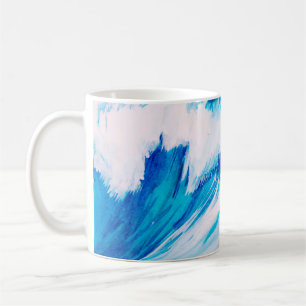 watercolor high ocean waves of blumarine color coffee mug