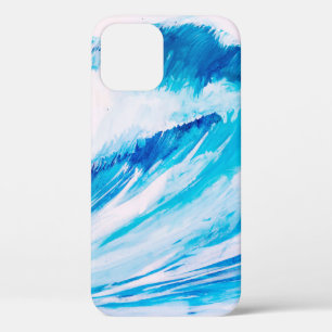watercolor high ocean waves of blumarine colour iPhone 12 case