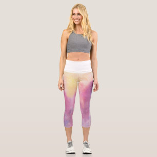Watercolor High Waisted Capris