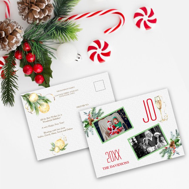 Watercolor Holiday Arrangement Joy Family Photos  (Creator Uploaded)