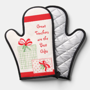 Watercolor Holiday Great Teachers Best Gifts Oven Mitt