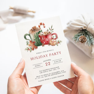Watercolor Holiday Party Invitation