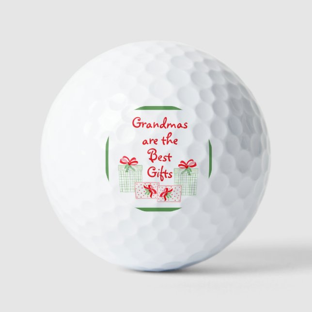 Watercolor Holiday PERSONALIZE Grandma Golf Balls (Front)