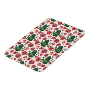 watercolor Holiday Tea Party Magnet