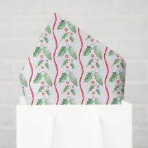 Watercolor Holly Christmas