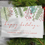 Watercolor Holly Foliage | Holiday Greetings<br><div class="desc">Available here:
http://www.zazzle.com/selectpartysupplies</div>