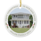 Watercolor Holly New Home First Xmas House 2 Photo