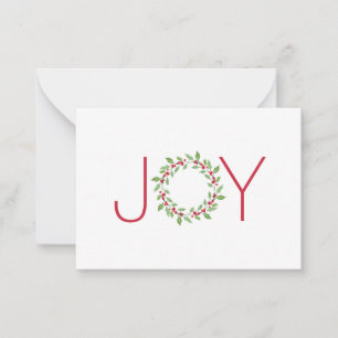 Watercolor Holly Wreath   Card
