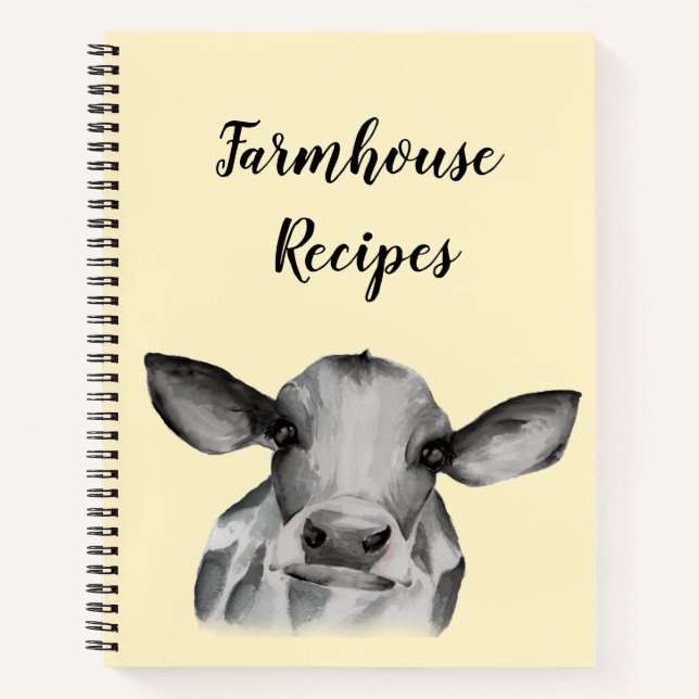 Watercolor Holstein Notebook (Front)