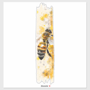 Watercolor Honey Bee Brushstroke Paint