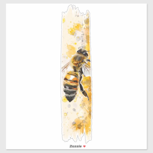 Watercolor Honey Bee Brushstroke Paint (Sheet)