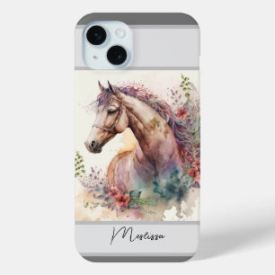 Watercolor Horse  iPhone 15 Mini Case