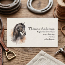 Watercolor Horse Equine Personalised Business Card