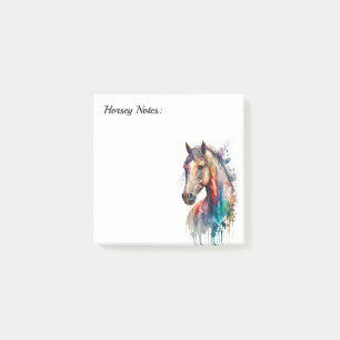 Watercolor Horse Lover Customised Post-it Notes