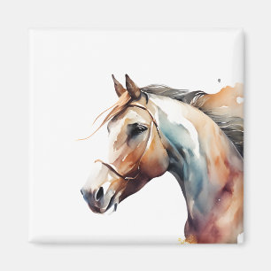 watercolor horse painting magnet