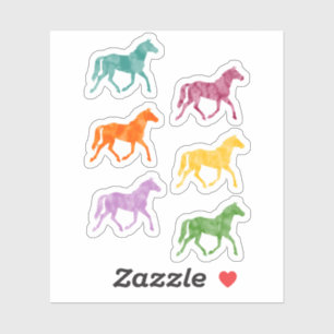 Watercolor horse silhouette sticker pack