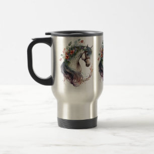 Watercolor Horse  Travel Mug