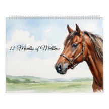 Watercolor Horses & Bible Verses Matthew Scripture
