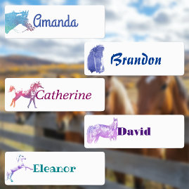 Watercolor Horses Personalised