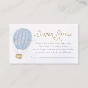 Watercolor Hot Air Balloon Diaper Raffle Card