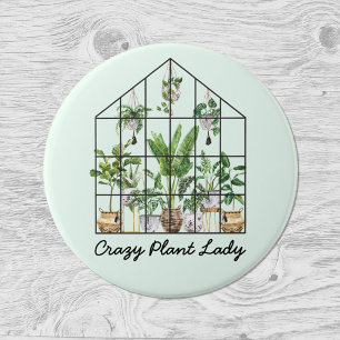 Watercolor House Plant Quote 7.5 Cm Round Badge