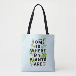 Watercolor Houseplant Gardening Quote Tote Bag