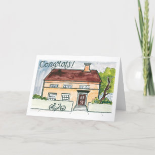 Watercolor Housewarming Card
