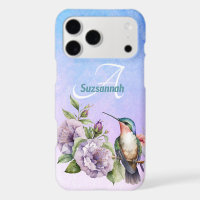 Watercolor Hummingbird and Flowers Personalised
