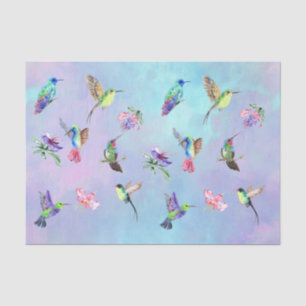 Watercolor Hummingbird Bird  Flower  Tissue Paper