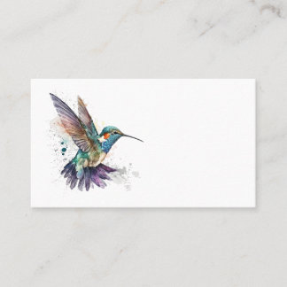 Watercolor Hummingbird Business Cards