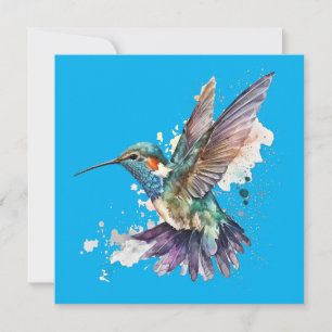 Watercolor Hummingbird Greeting Card