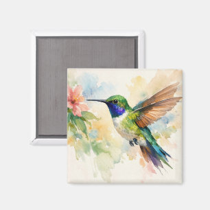 Watercolor Hummingbird Magnet