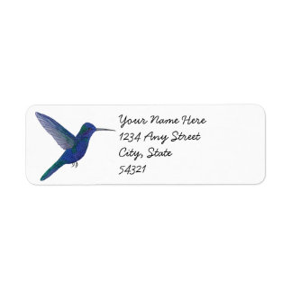 Watercolor Hummingbird Return Address Label