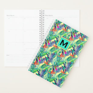 Watercolor Hummingbirds Add Your Initial Planner