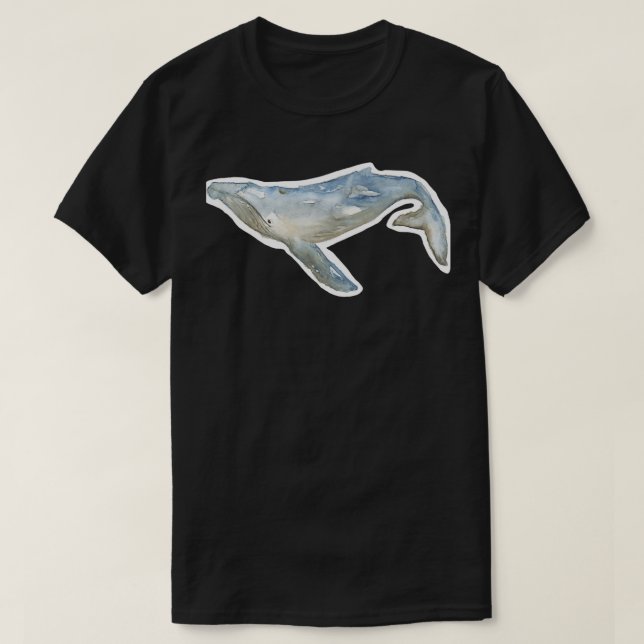 Watercolor Humpback Whale 1 T-Shirt (Design Front)