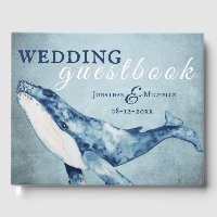 Watercolor Humpback Whale Nautical Beach Wedding