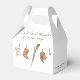 Watercolor Hunter Baby Shower Favour Box