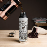 Watercolor Hunting Rules | Monogram Water Bottle