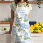 Watercolor Hydrangea Name Apron<br><div class="desc">Whip up something wonderful in style with this charming personalised apron! Featuring a delicate watercolor hydrangea pattern in soft pastel hues,  this apron adds a touch of floral elegance to any kitchen. Customise it with any name to make it truly yours</div>